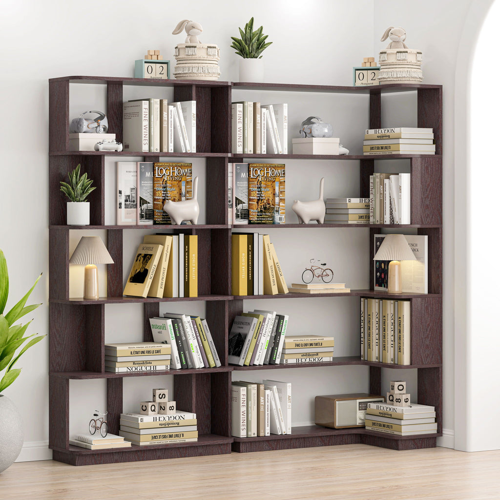 Modern 5 Tier Open Storage Bookcase