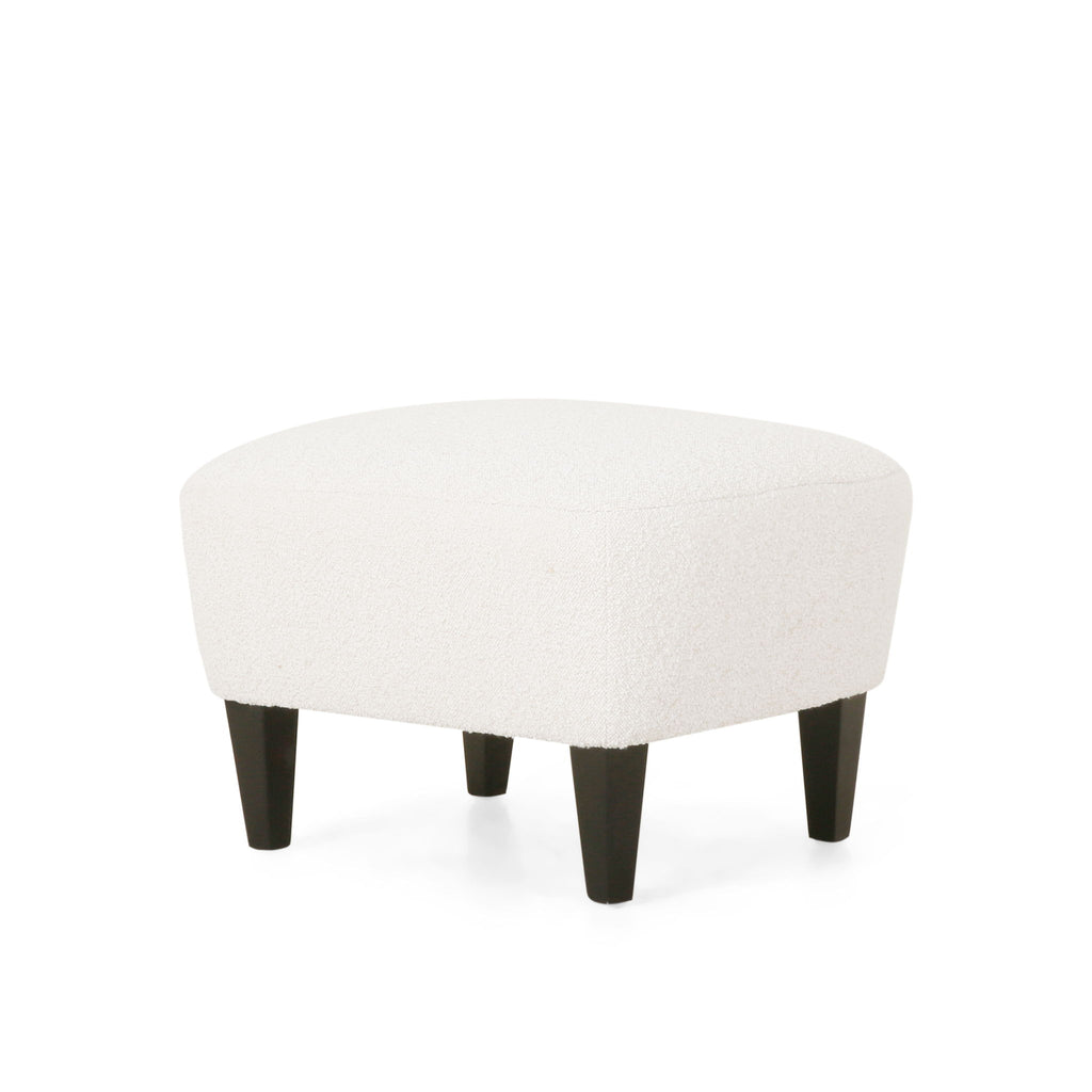 Boucle Fabric Upholstered Living Room Set With Tapered Legs - Cream - Cream