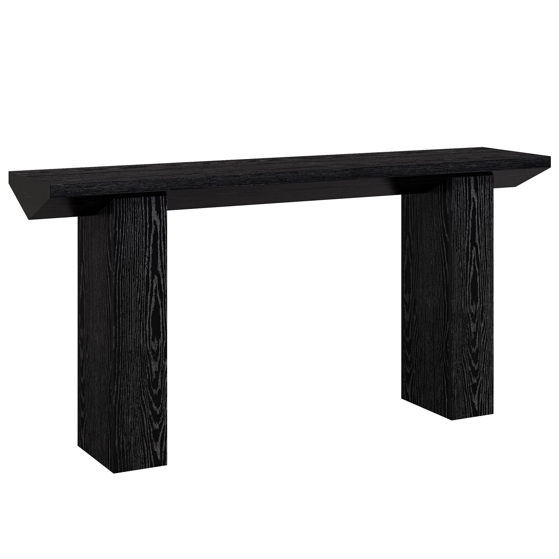 Extra Long Narrow Console Table For Entryway & Hallway - Black / White Print