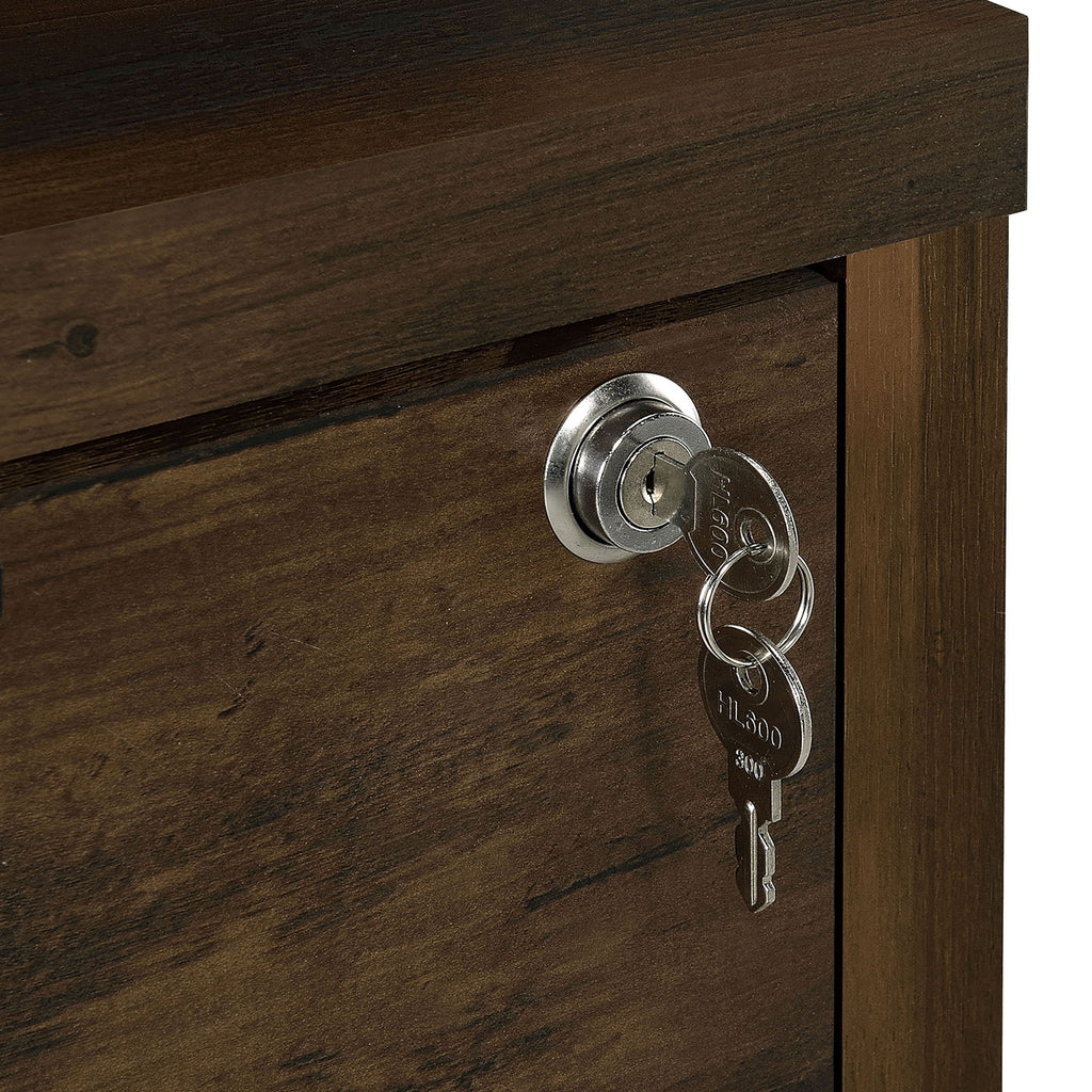 Geary - 3 Shelf Bookcase With USB Charging And Lockable Top Drawer