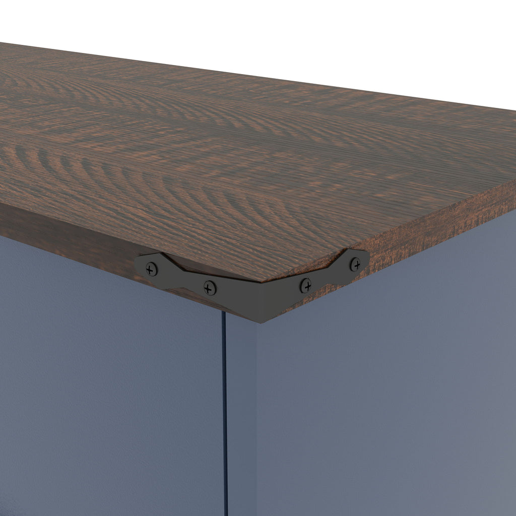 Double Tilt Out Trash Cabinet With Hideaway Drawer And Barn Door Style