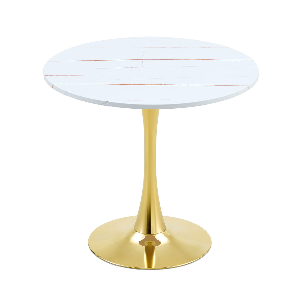 Round Dining Table & Thickened Top For Kitchen