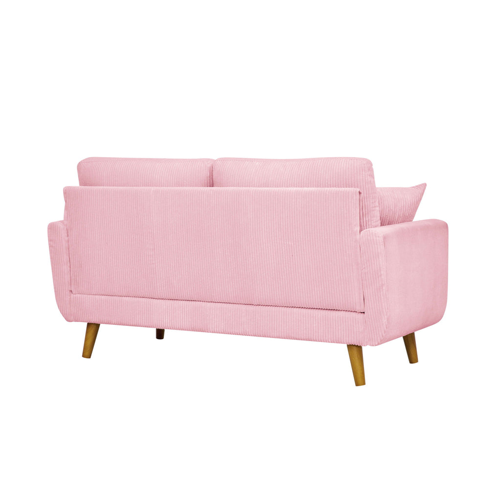 Upholstered Loveseat With Arms And Pillows