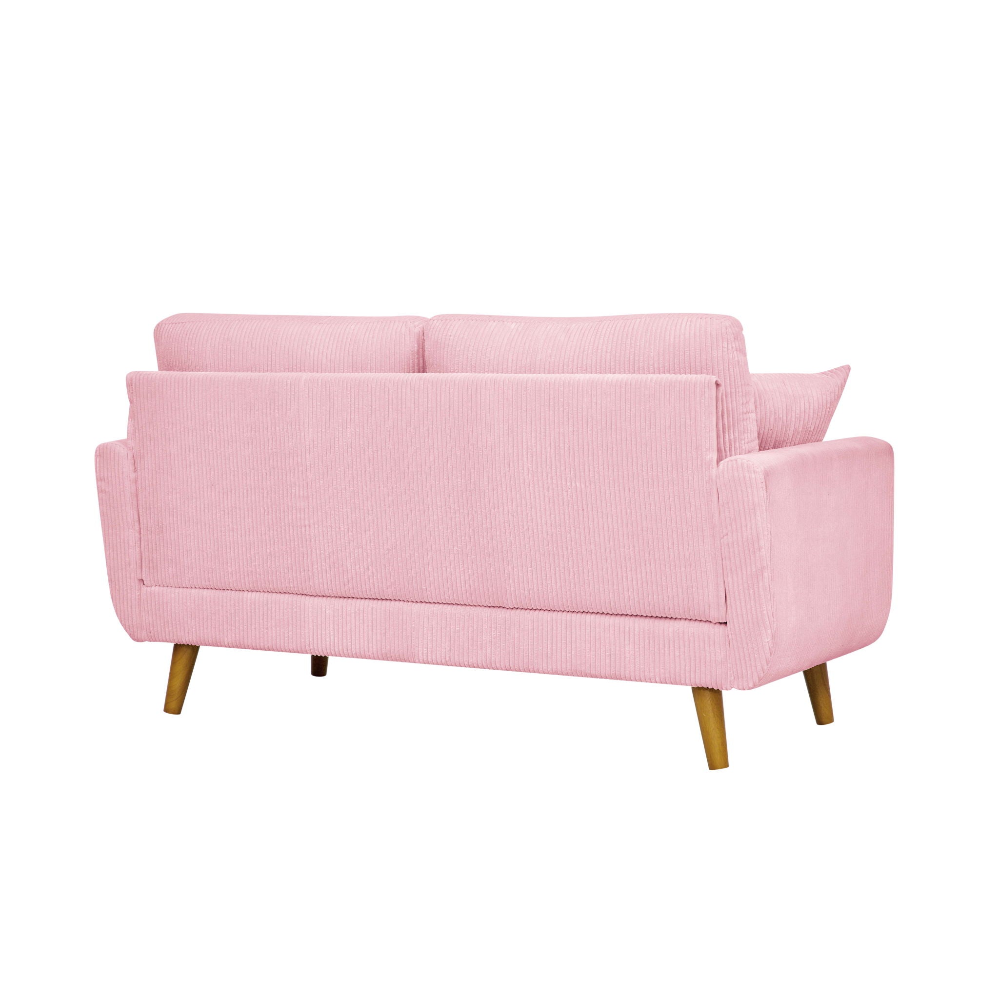 Upholstered Loveseat With Arms And Pillows