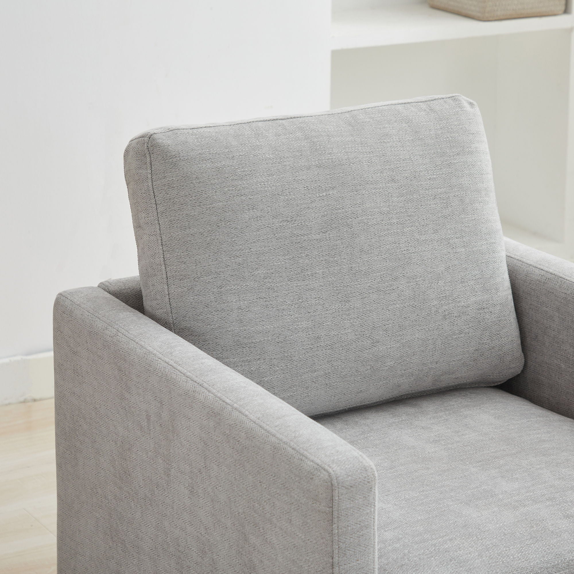 Square Upholstered Swivel Accent Chair