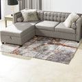 Quarry - 5' X 6.5' Abstract Area Rug - Gray / Orange