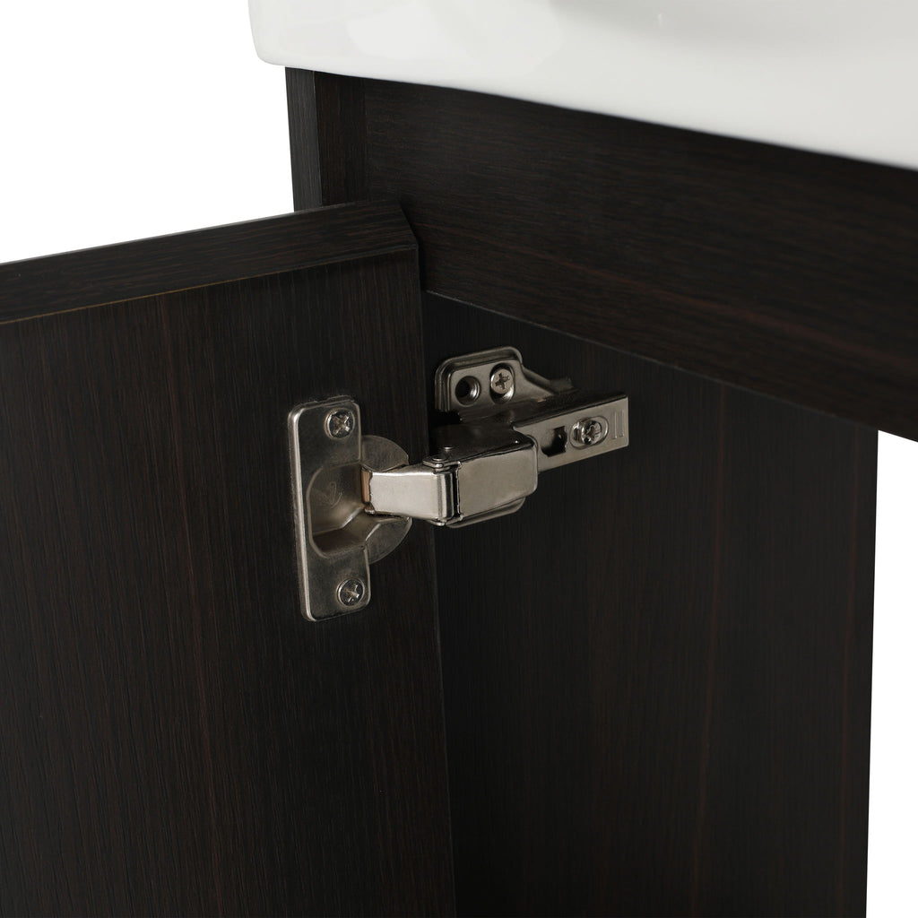 Modern Bathroom Vanity With Ceramic Basin, Wall Mounted Floating Sink Combo, Storage Cabinet