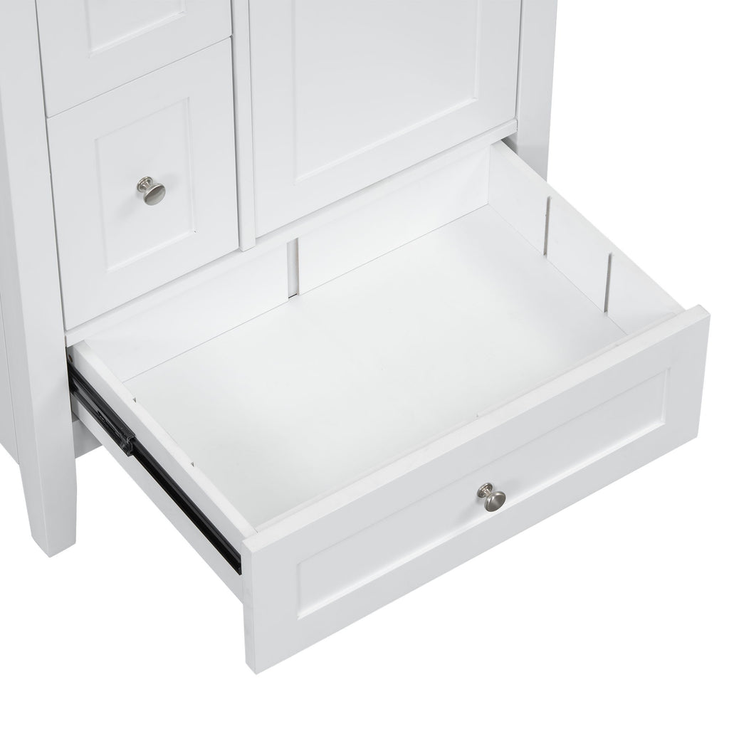 Modern Bathroom Vanity With Storage, Adjustable Shelf