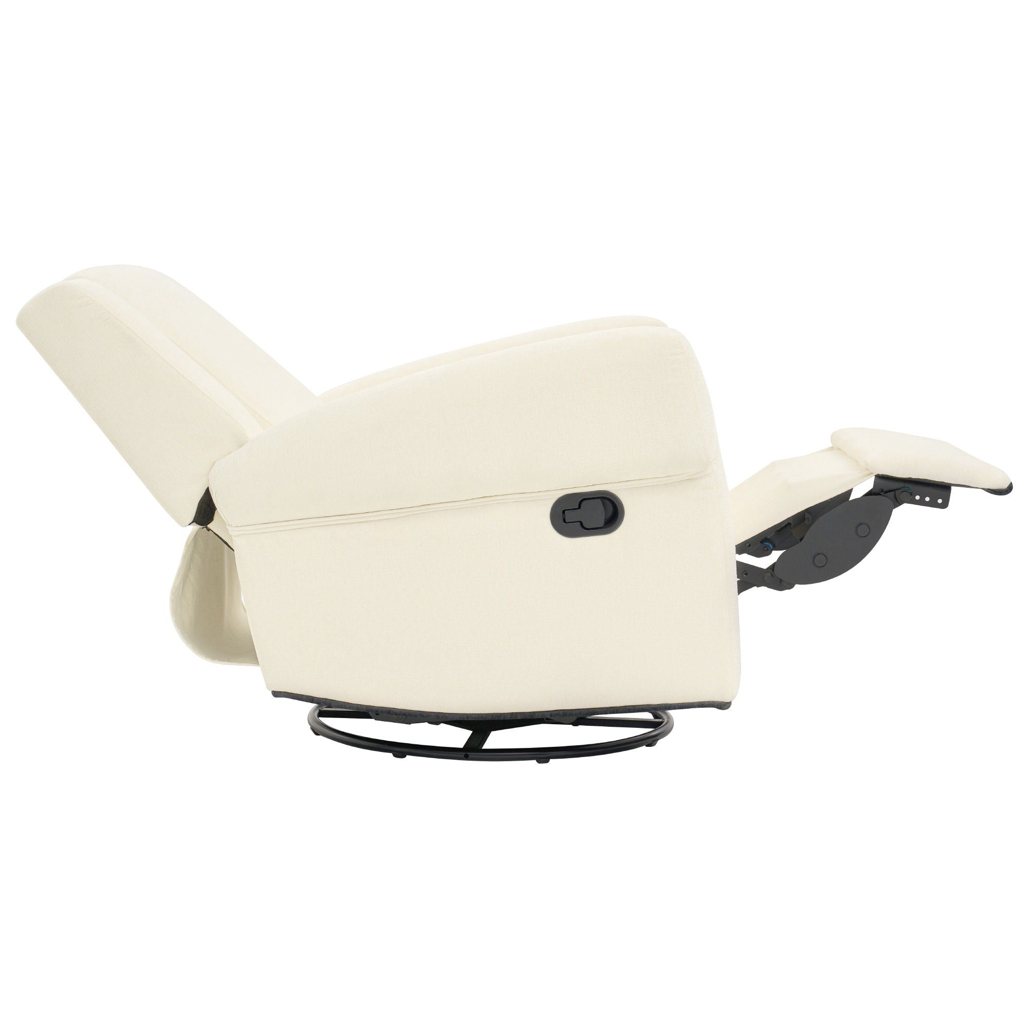 Manual Recliner Chair With Swivel Rocker Function, Dual Recline Angles