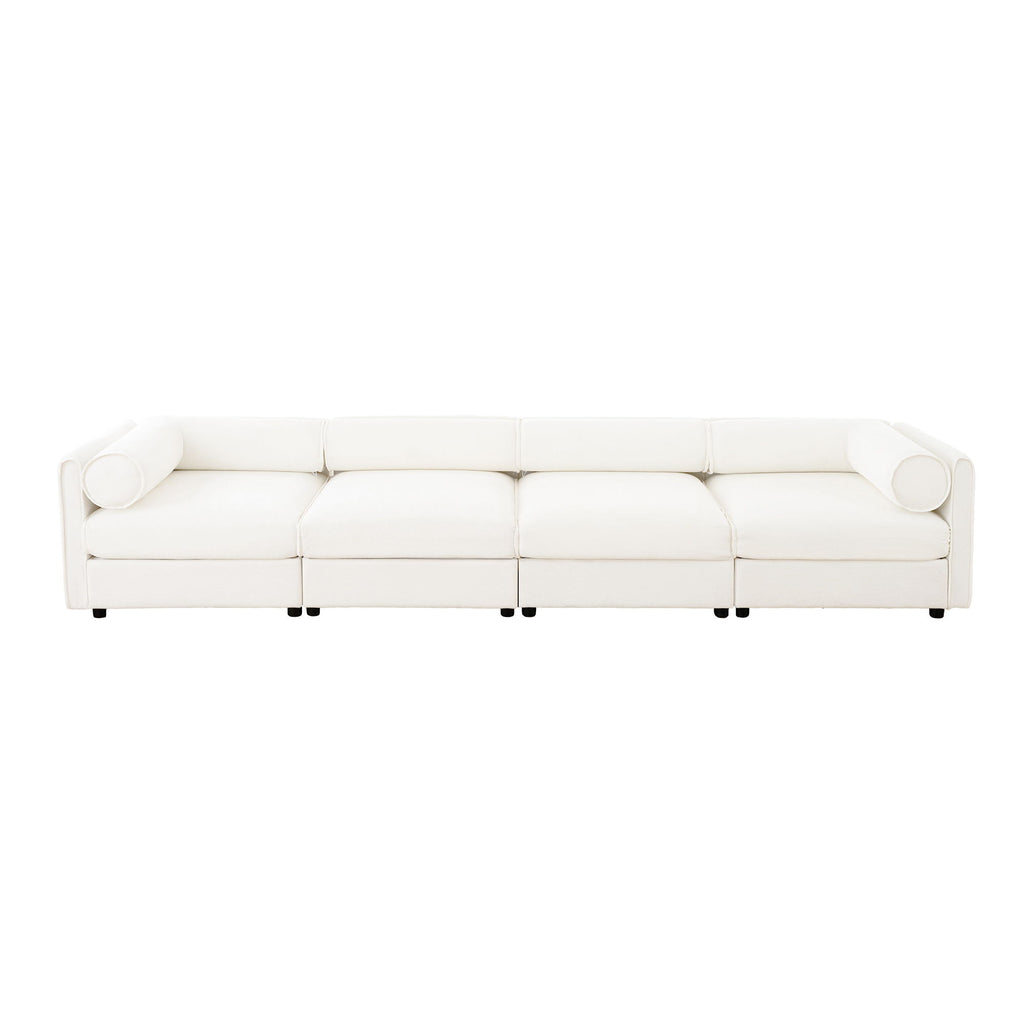Stylish Sofa With Storage Seat And Cylindrical Backrest