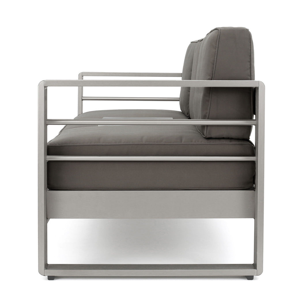 Cape Coral - Modern 3 Seater Sofa With Metal Tray