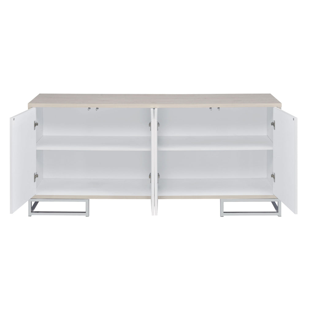 Liam - Marble Paint Console Cabinet - Multi