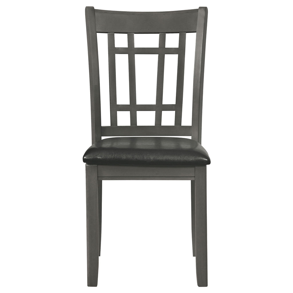 Ingall - 5 Piece Set With Storage Table And Upholstered Chairs - Medium Gray