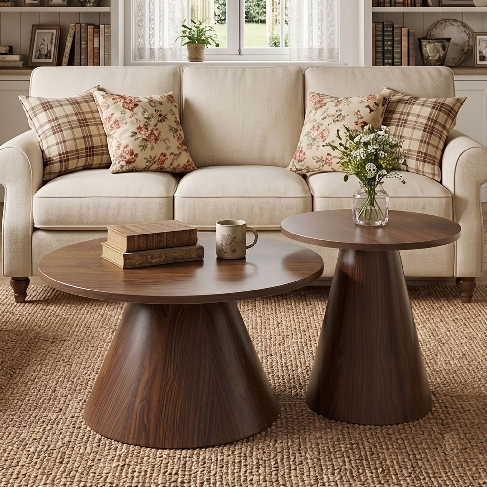 Modern Nesting Coffee Table Set For Living Room