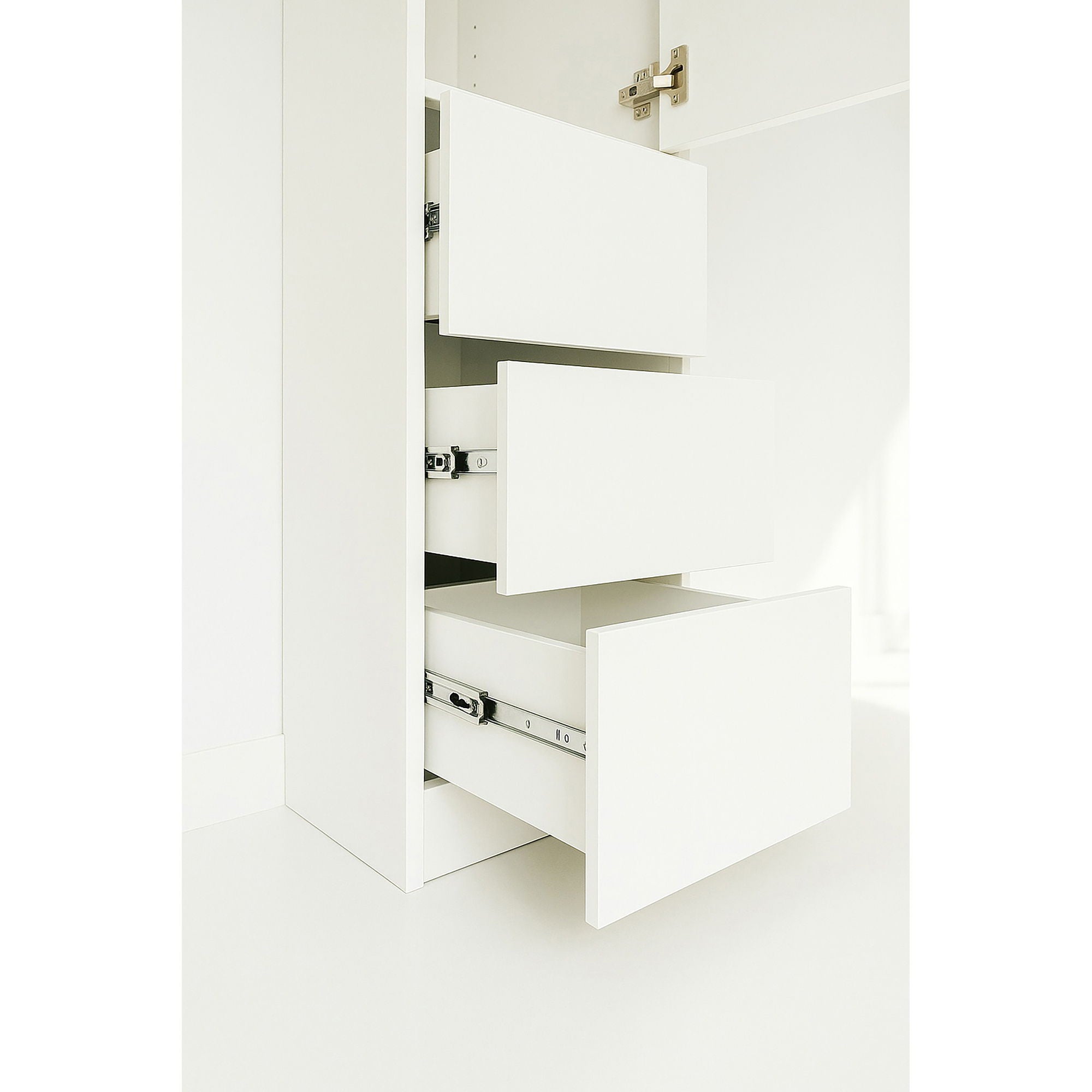Elise - Modular Closet System With Mirror, Customizable Storage Solution - White