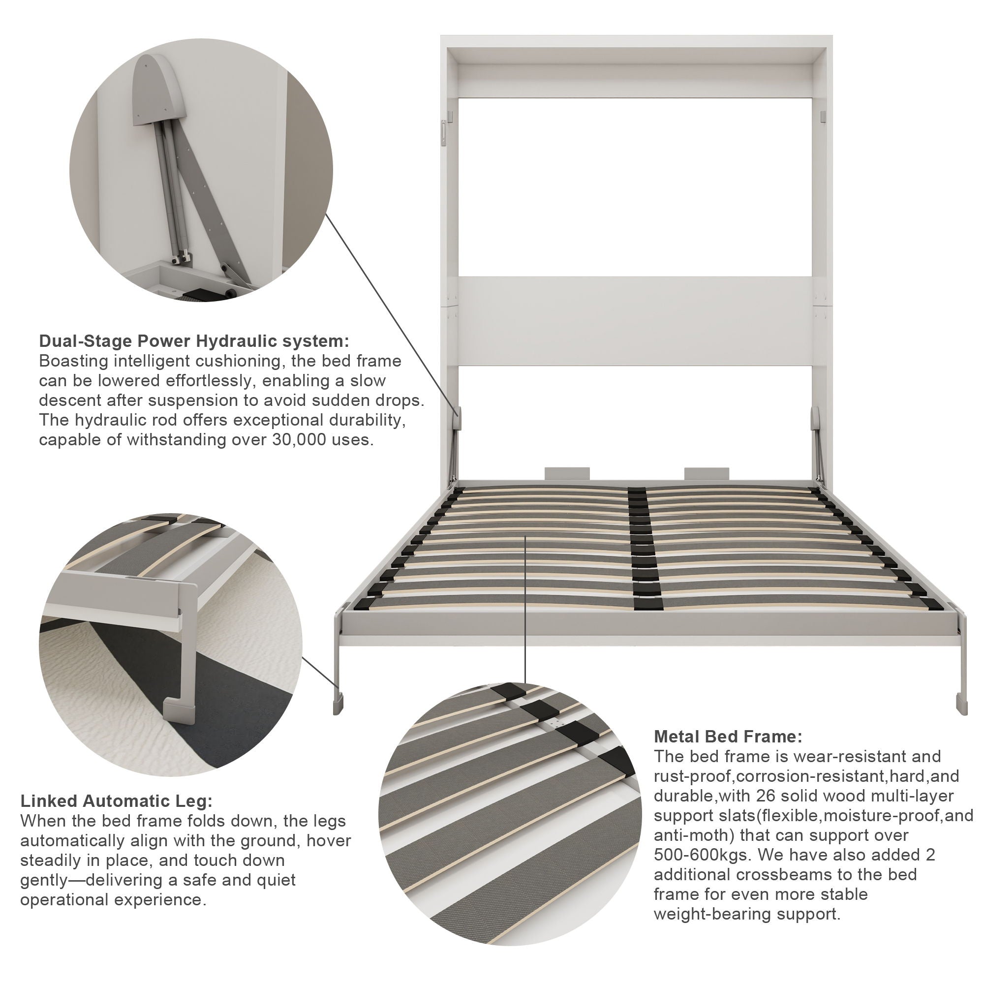 Multifunctional Vertical Murphy Wall Bed
