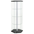 Tenley - 4 Shelf Curio Cabinet With Hexagonal Design