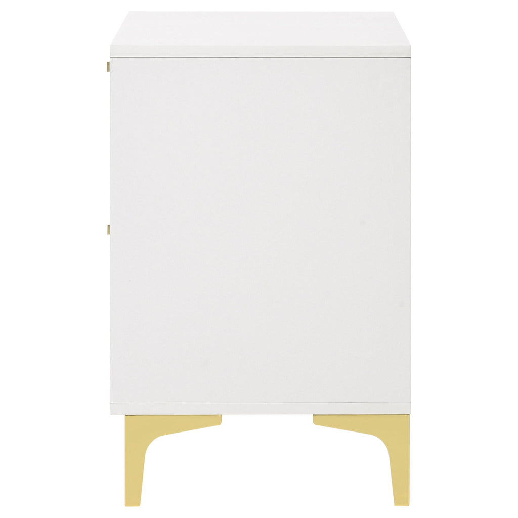 Karena - 2 Drawer Rectangular Nightstand - White