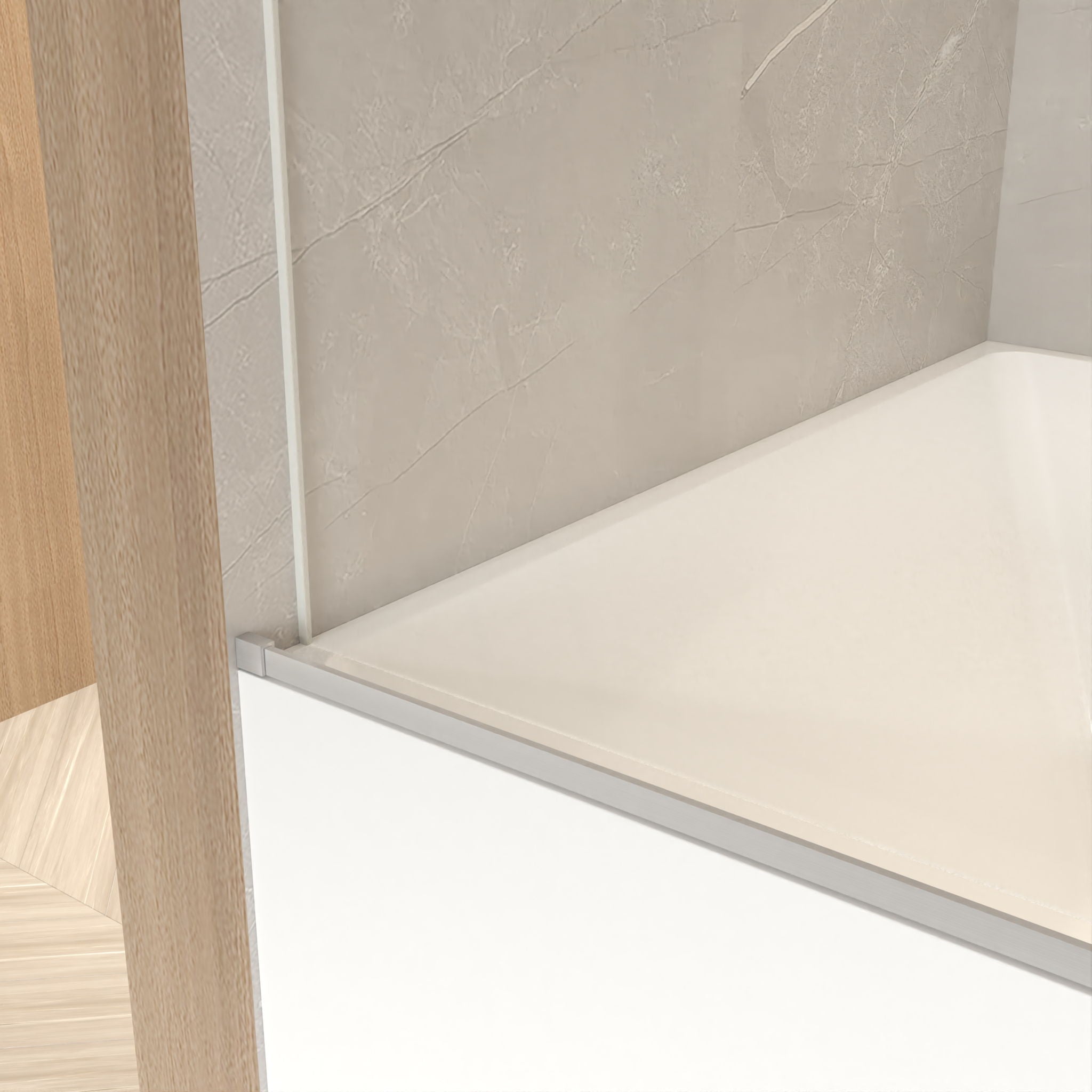 Frameless Sliding Bathtub Door With Frame