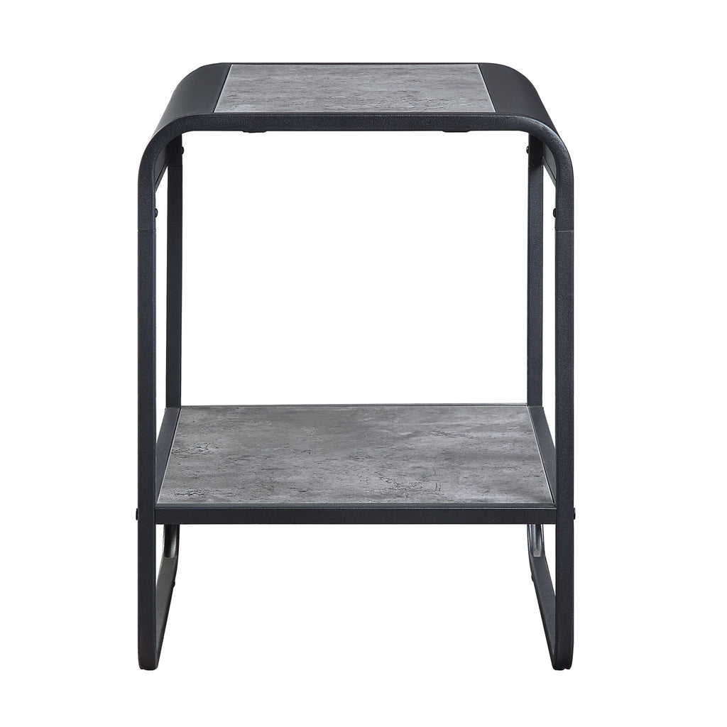 Raziela - End Table With Storage - Black / Gray