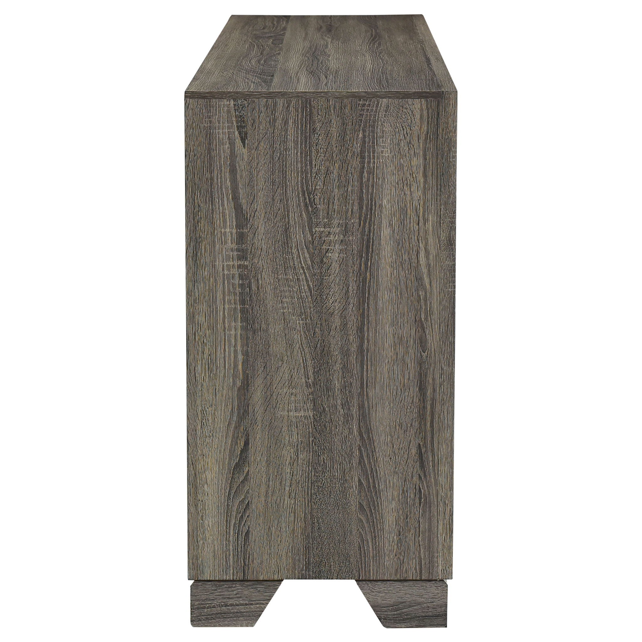 Funston - 6 Drawer Dresser Cabinet - Brown Oak
