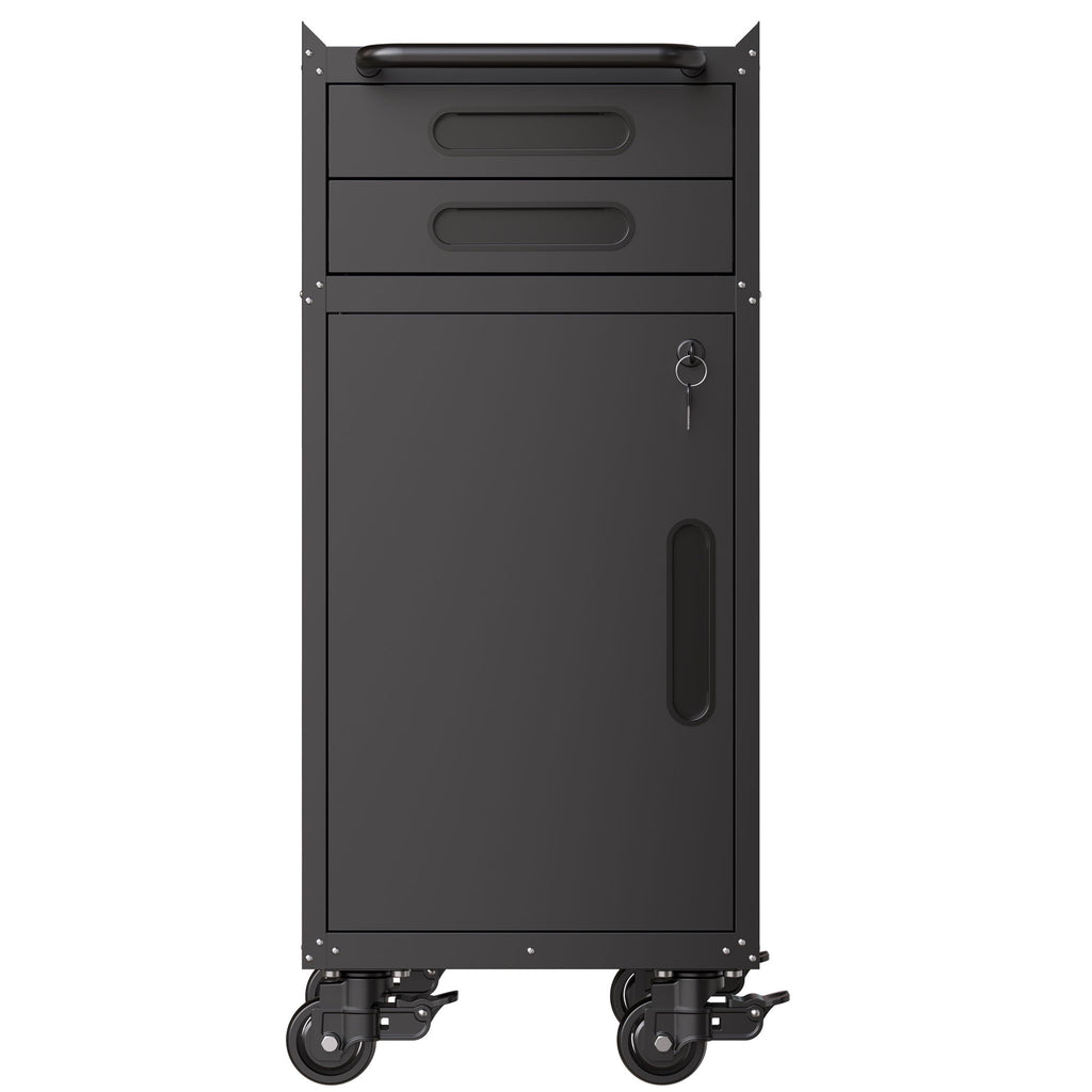 Rolling Tool Cabinet Heavy Duty Garage Storage With Lockable Doors