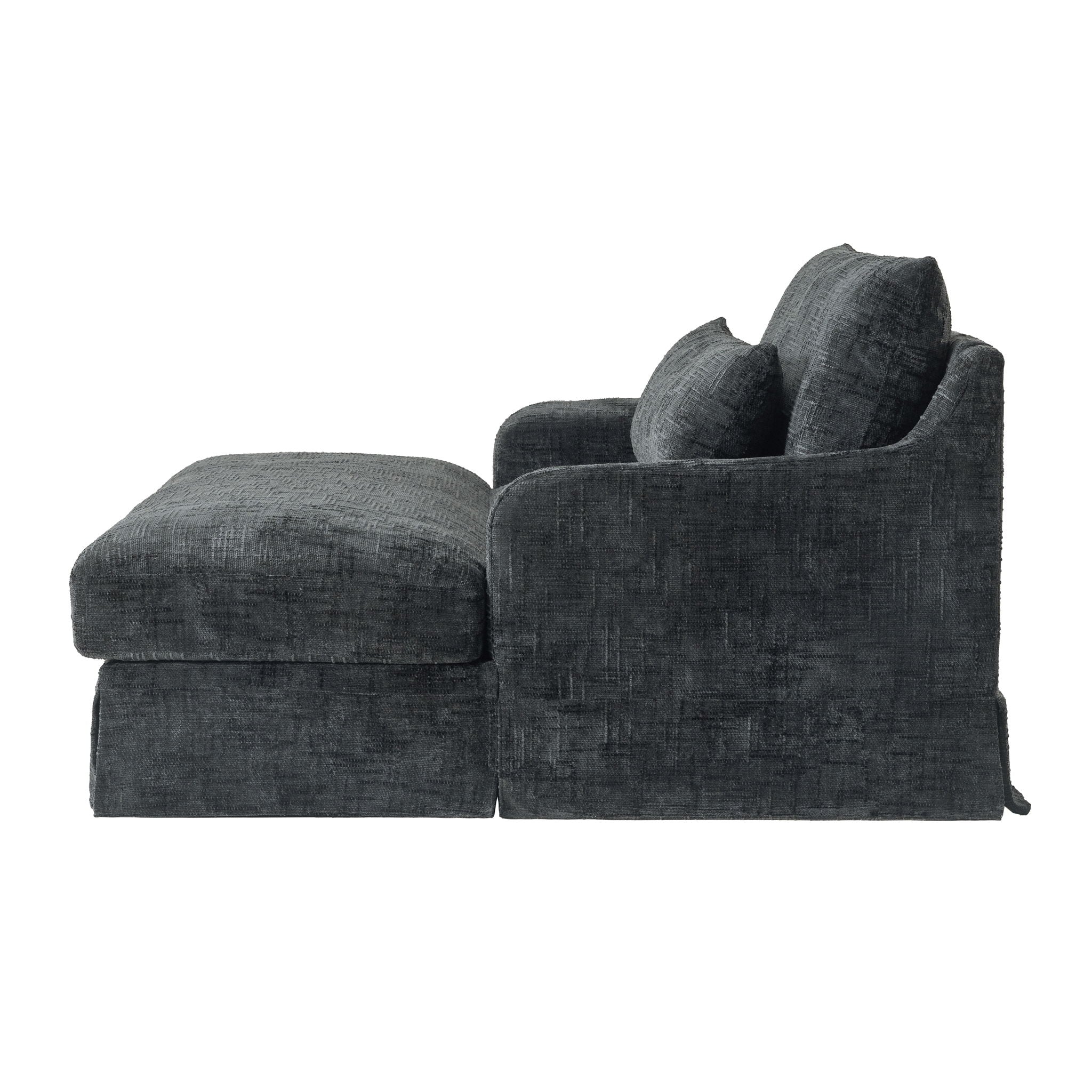 Sofa Bed Loveseat With Textured Surface And 2 Cushions