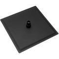 12" Square Rainfall Shower Head With Wall / Ceiling Mount, 304 Stainless Steel - Matte Black