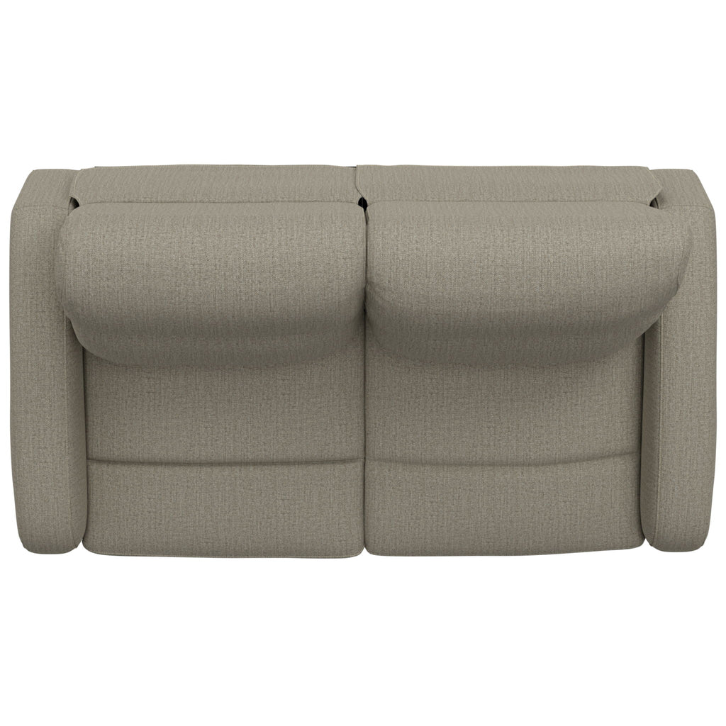 Manual Reclining Loveseat With Dual Seating Support For Living Room