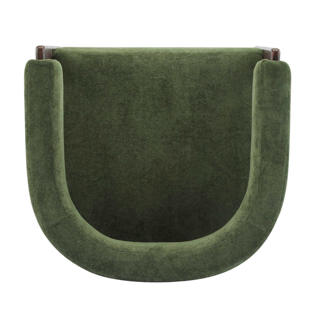 Modern Upholstered Accent Arm Chair With Barrel Back Design