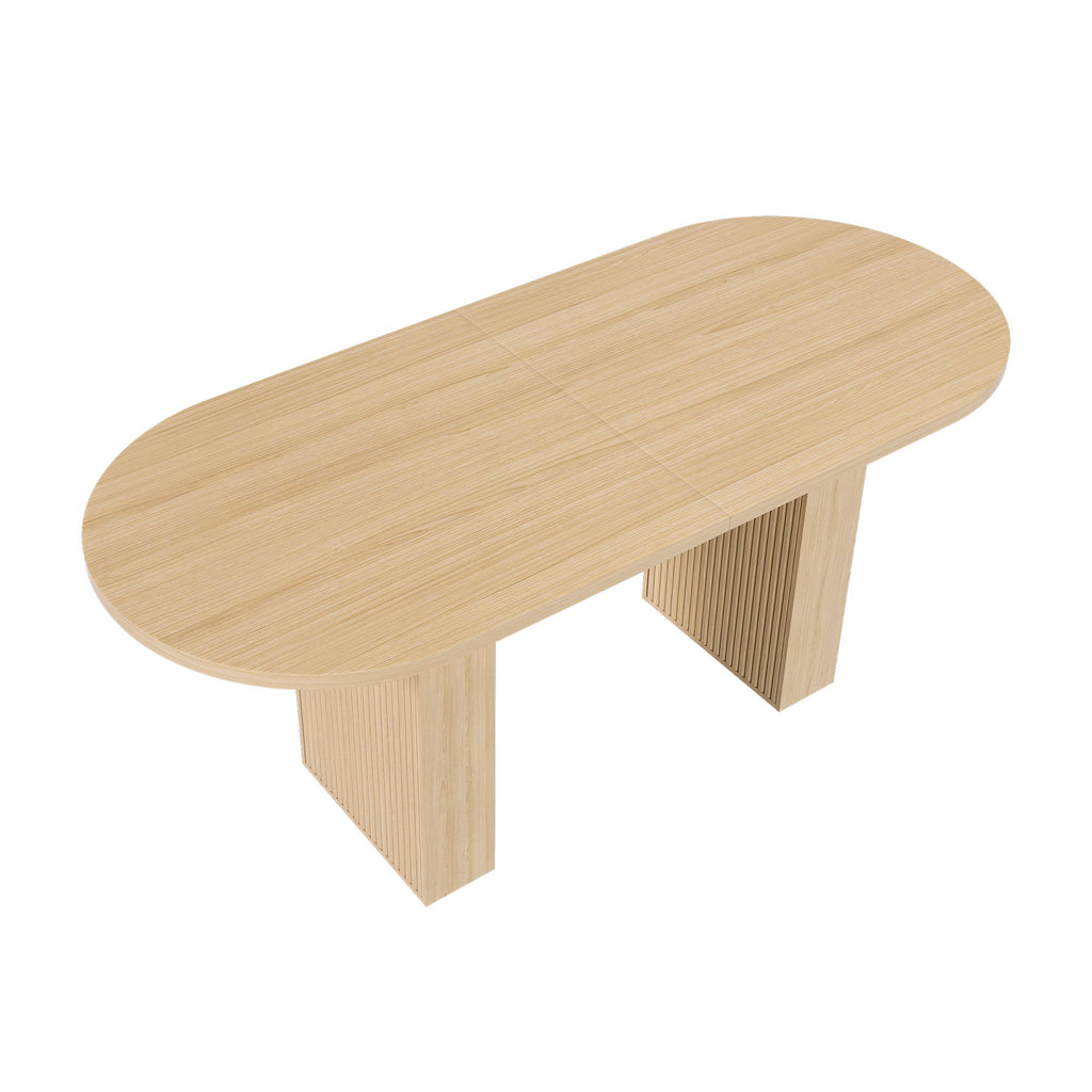 Modern Farmhouse Oval Dining Table With Slim Base