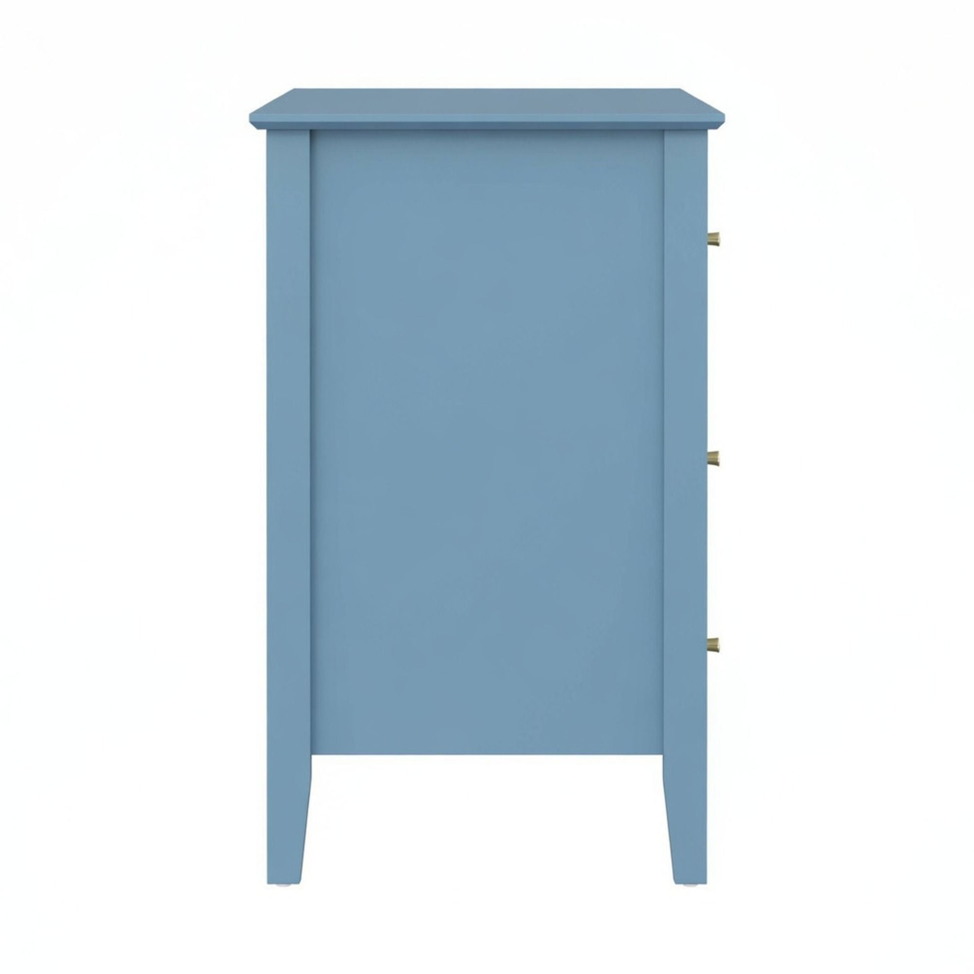 Fluted 3 Drawer Nightstand With Soft Close Slides