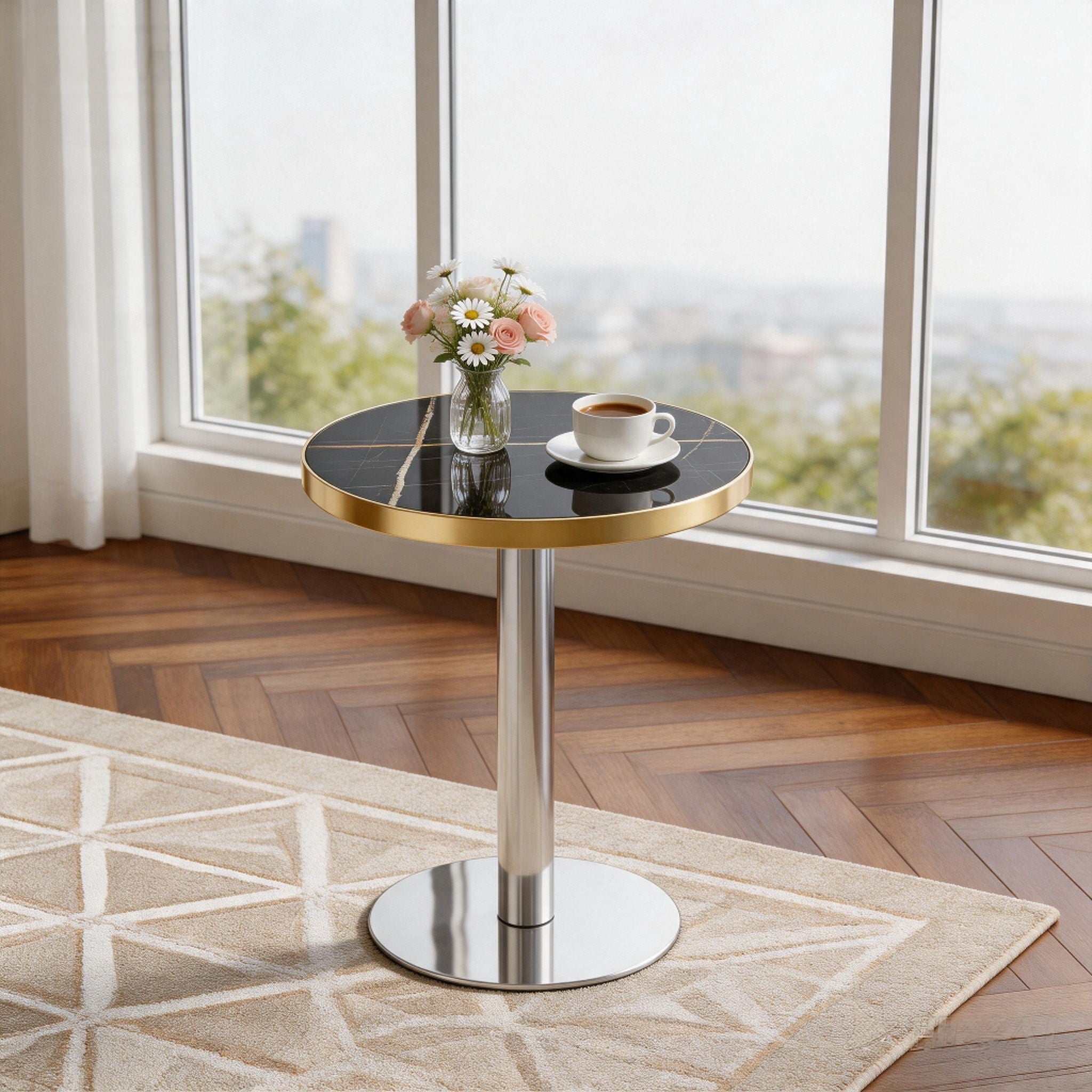 Elegant Modern Round Bistro Table