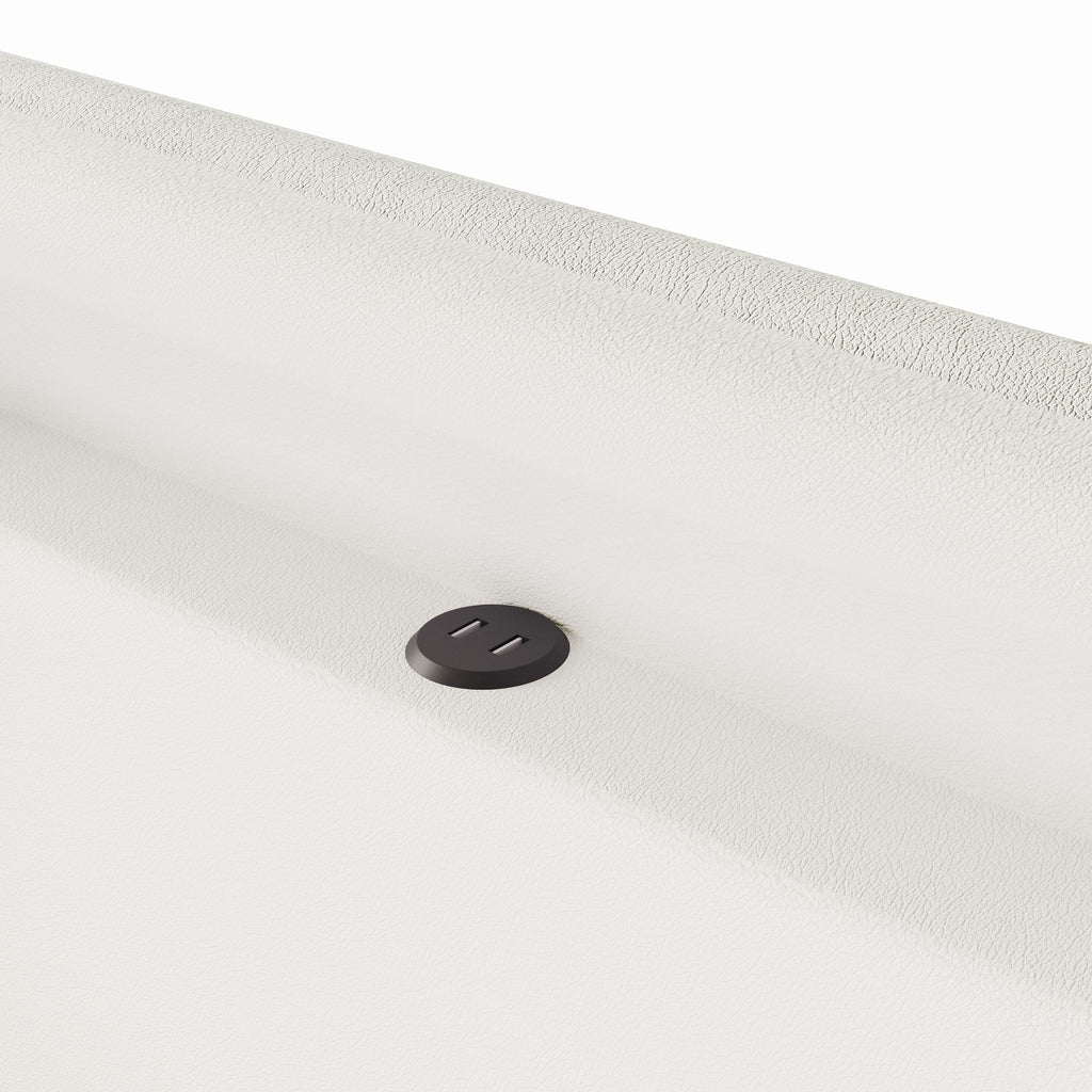 Upholstered Platform Bed With Drawer, LED Light Strip, USB Port