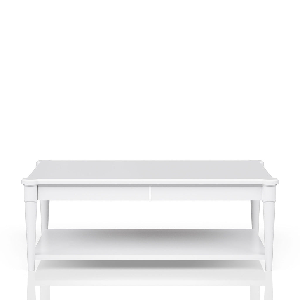 Cocktail Table With Two Storage Drawers And Casters