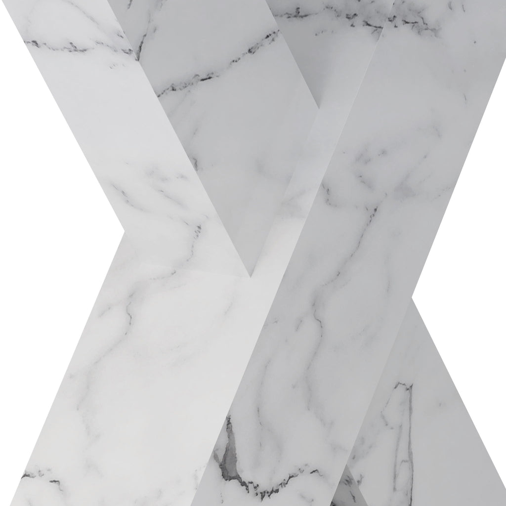 Modern Rectangle Dining Table With Stretchable TopAnd X Shape Legs