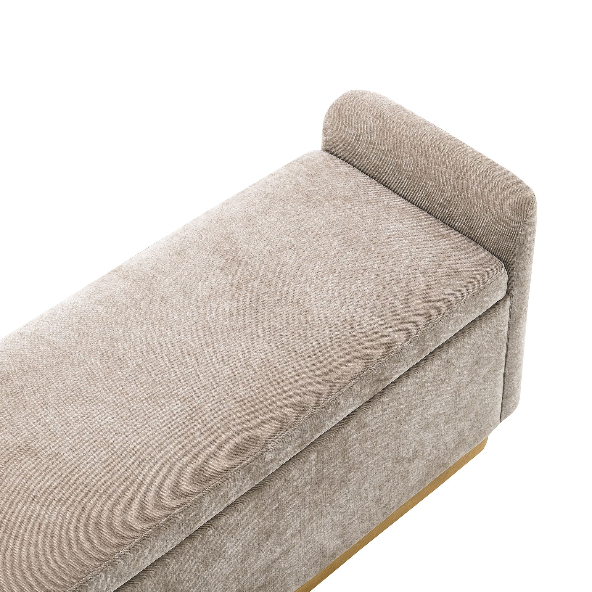 Upholstered Storage Bench With Safety Hinge