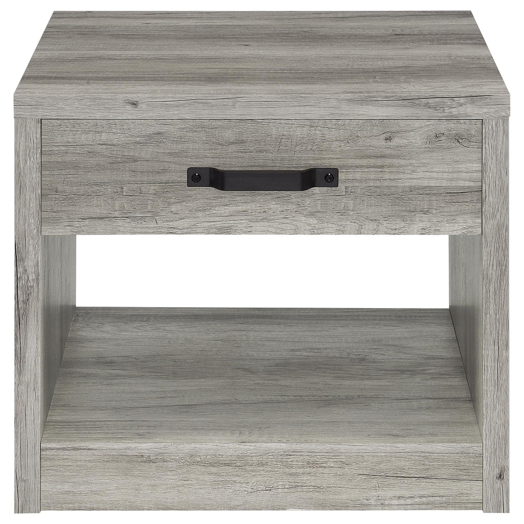 Nuberg - 2 Piece And End Table Set With Storage Drawers - Gray