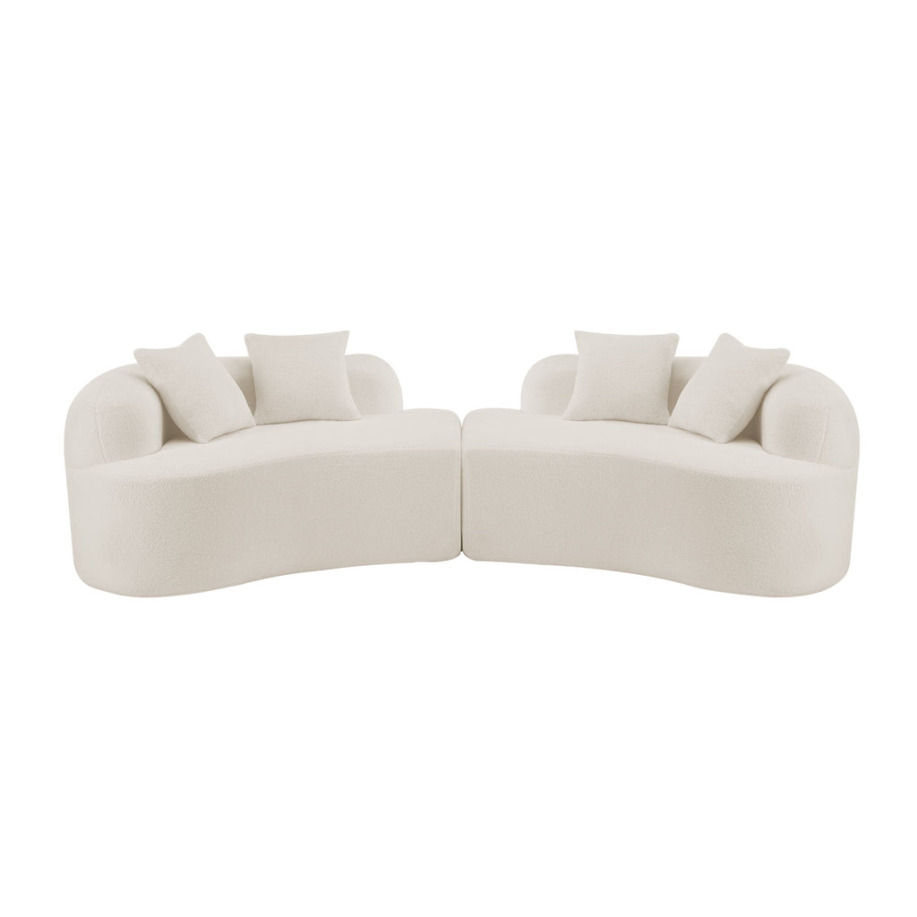 Curved 4 Seater Full Compression Sponge Sofa