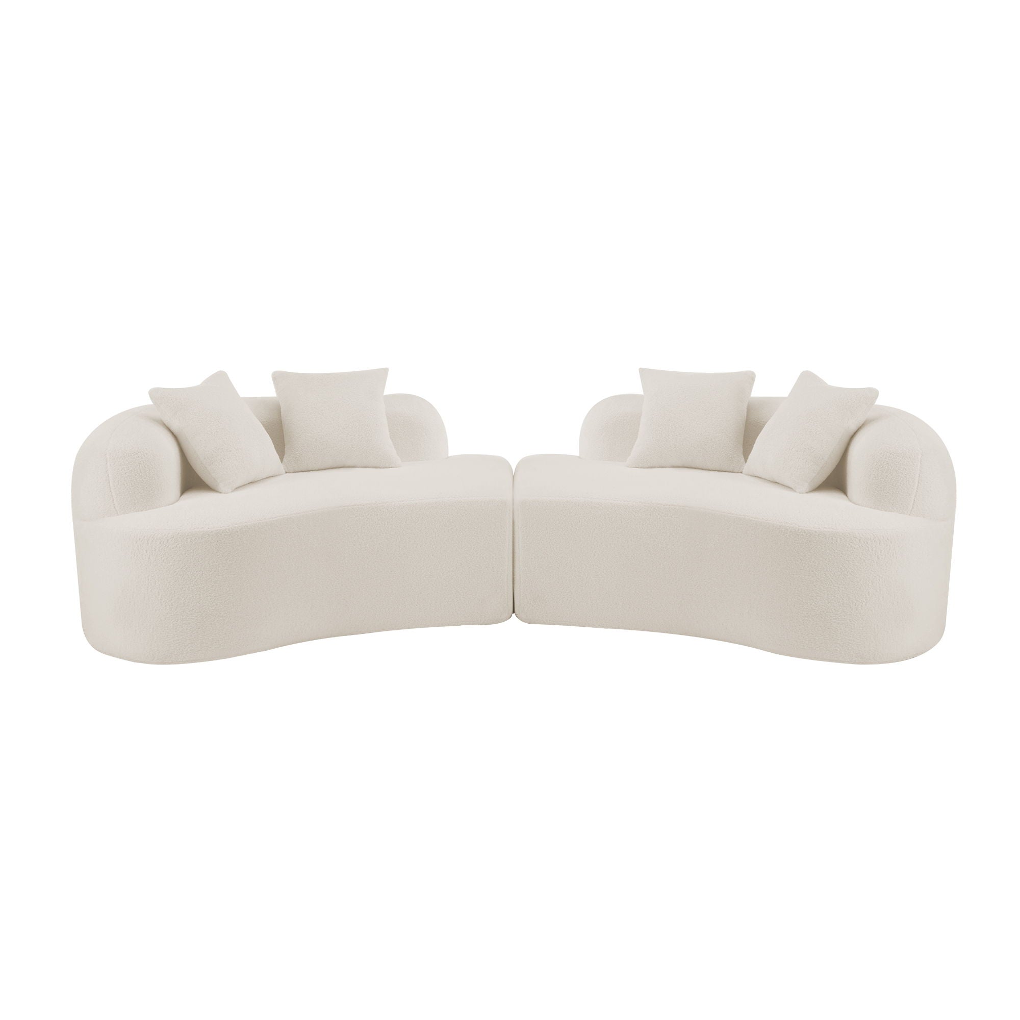 Curved 4 Seater Full Compression Sponge Sofa