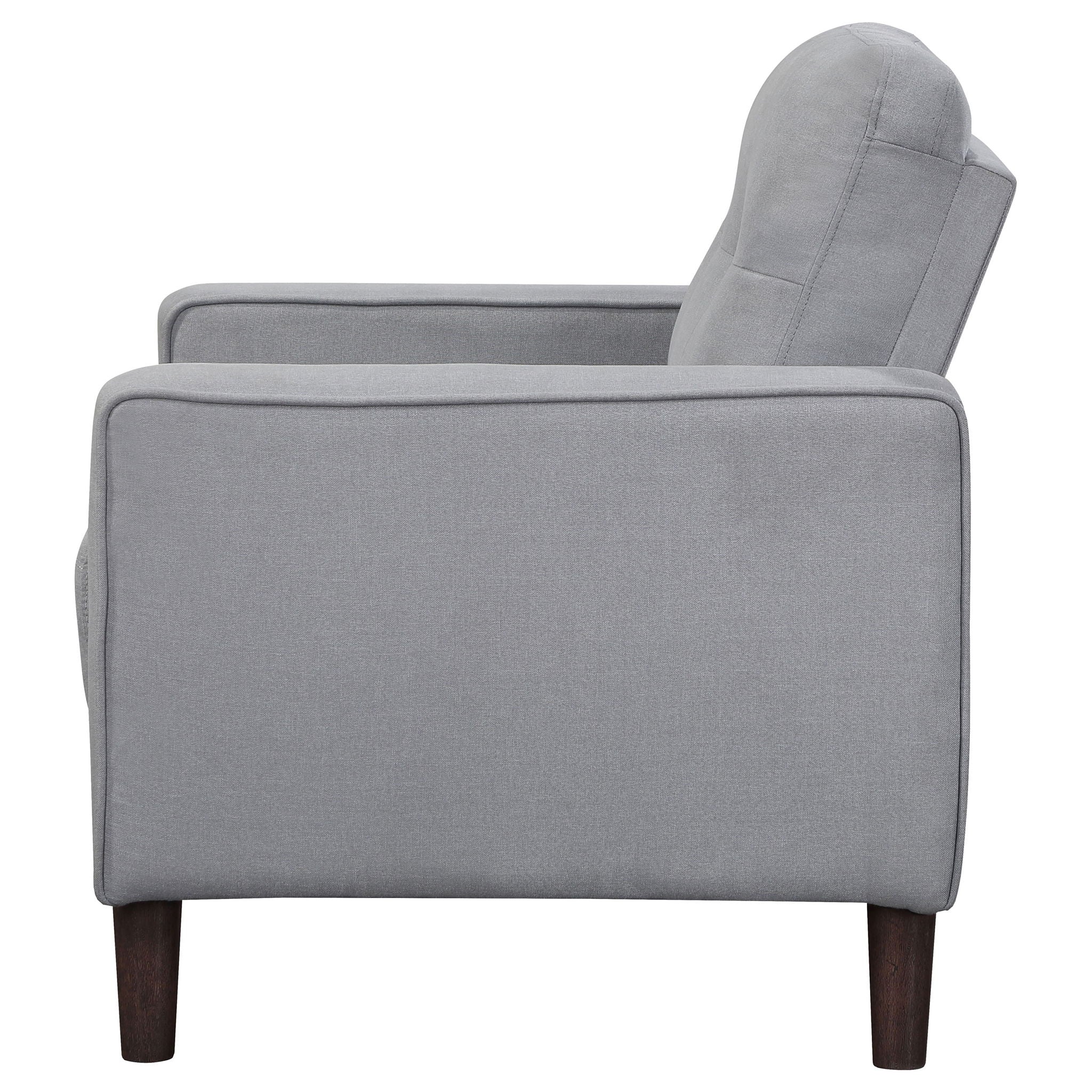 Harvey - Upholstered Tufted Accent Chair - Gray