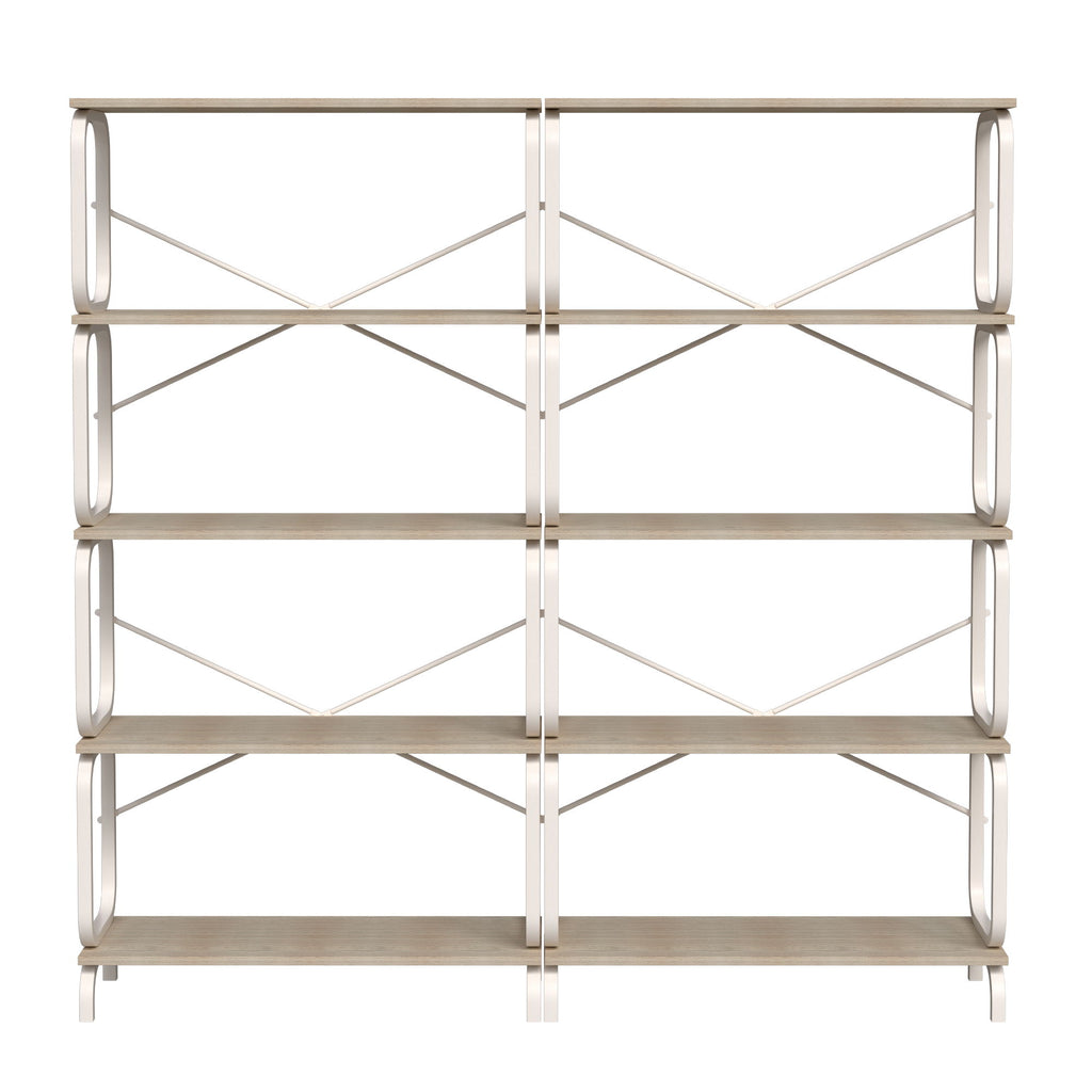 5 Tier Industrial Bookshelf, Tall Bookcase With Open Design, Vintage Storage Organizer