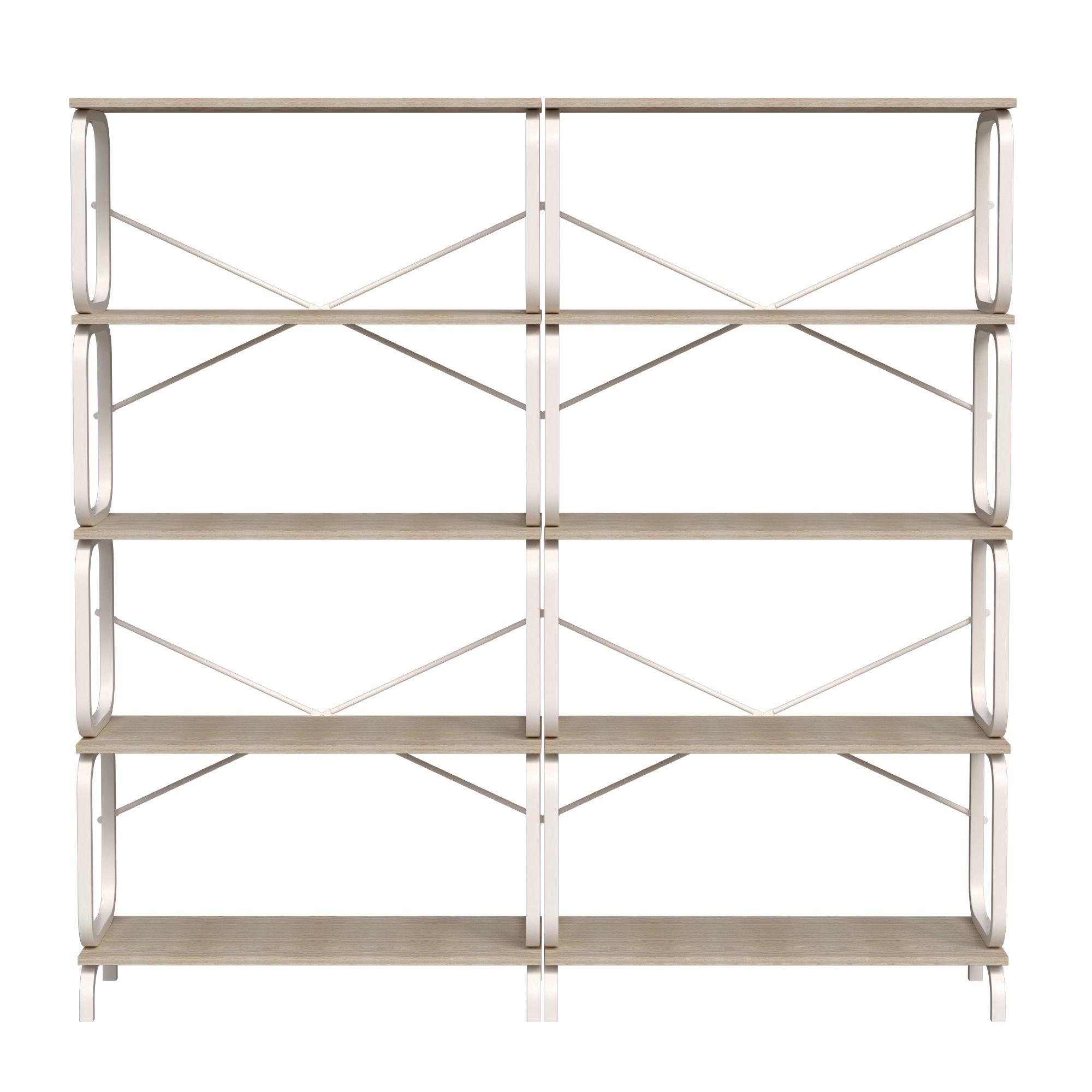5 Tier Industrial Bookshelf, Tall Bookcase With Open Design, Vintage Storage Organizer