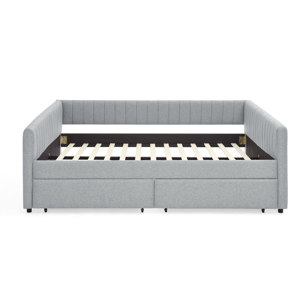 Upholstered Queen Daybed With 2 Drawers