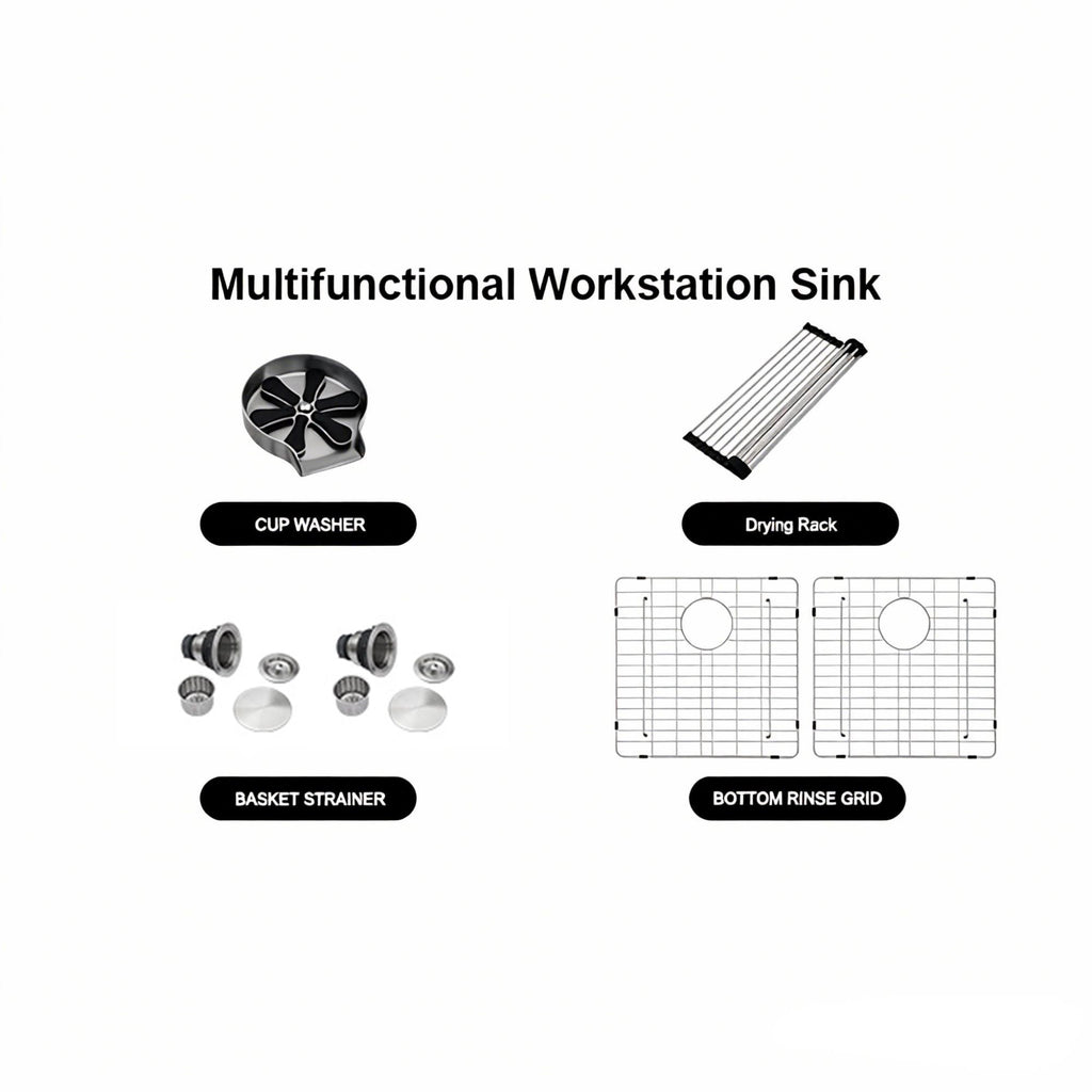 Double Bowl, Drop-In Sink With 2 Basins
