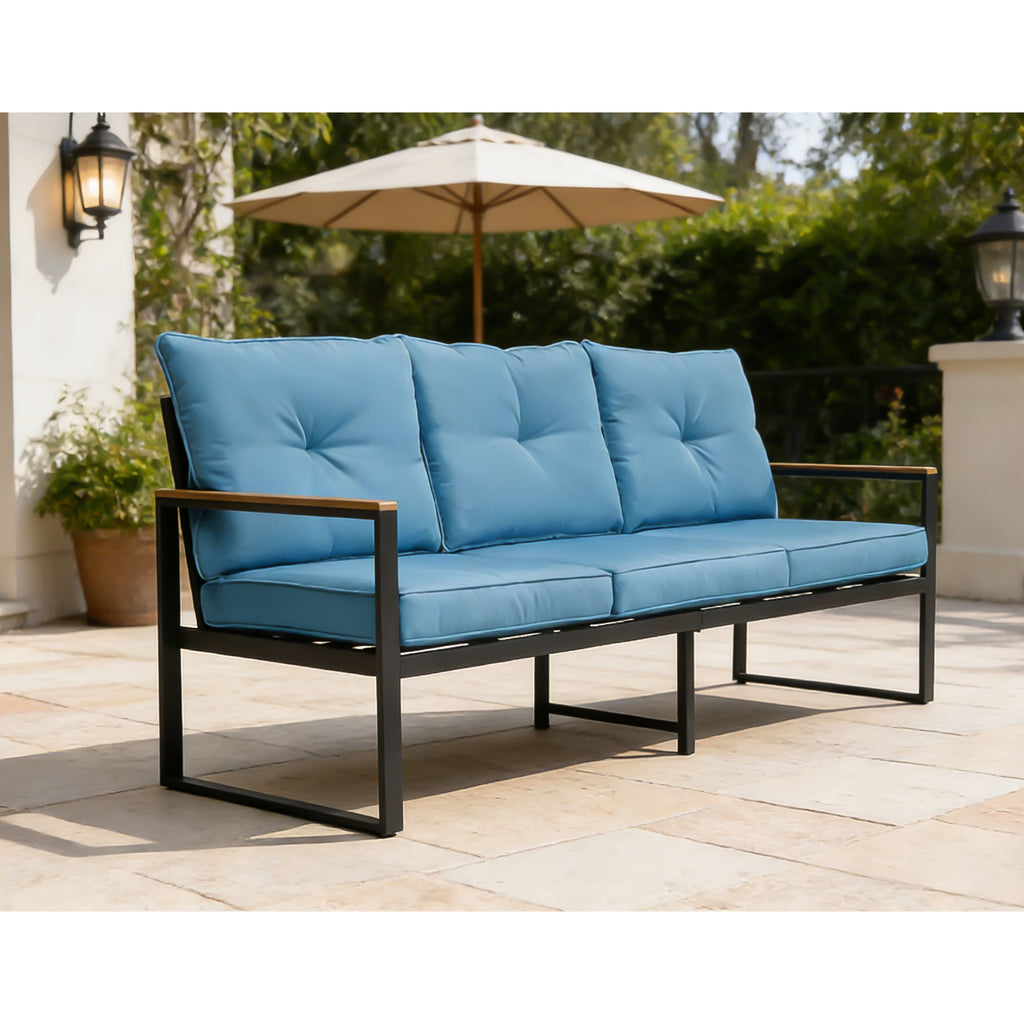Oversized Outdoor Conversation Set, 5 Seater - Blue