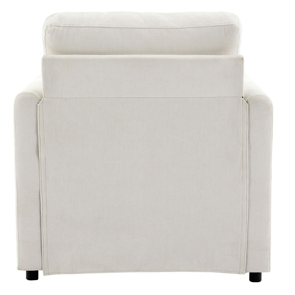 Cozy Upholstered Cushion Armchair For Living Room