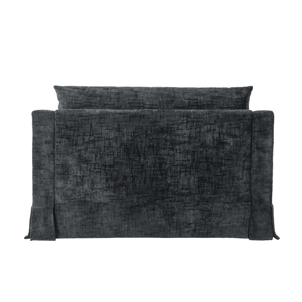 Sofa Bed Loveseat With Textured Surface And 2 Cushions