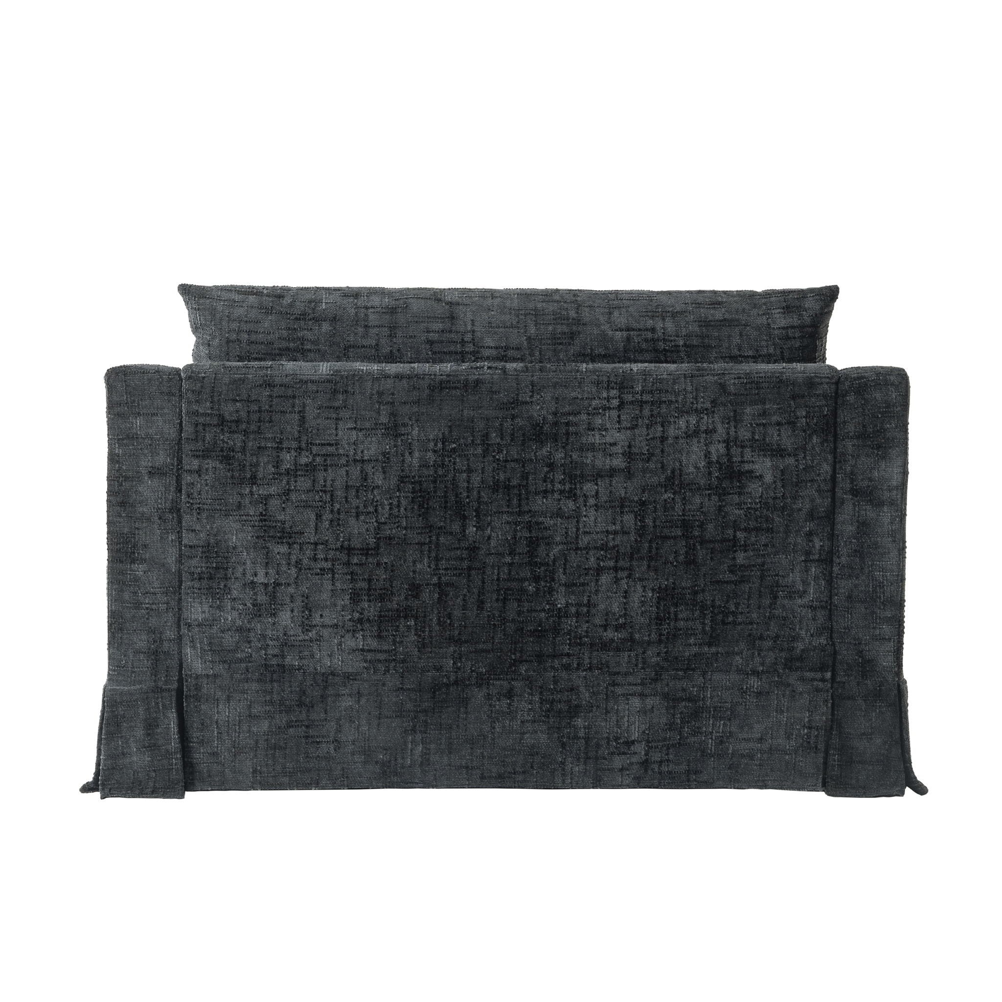 Sofa Bed Loveseat With Textured Surface And 2 Cushions