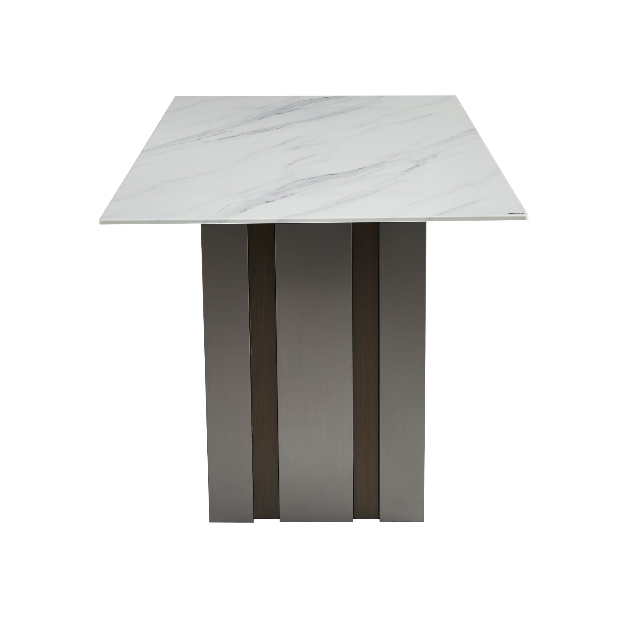 Rectangular Dining Table - Gray / White